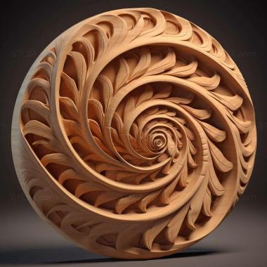 Patterns and decorations stl spiral 2 3d model